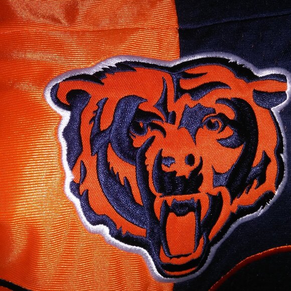 Chicago Bears Jersey NFL Football Mens Navy Blue Orange 50/50 Short Sleeve Crew - Picture 6 of 16